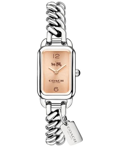 coach ludlow stainless steel link bracelet watch with box|Ludlow Double Wrap Watch With Charm, 17 Mm X 24 .